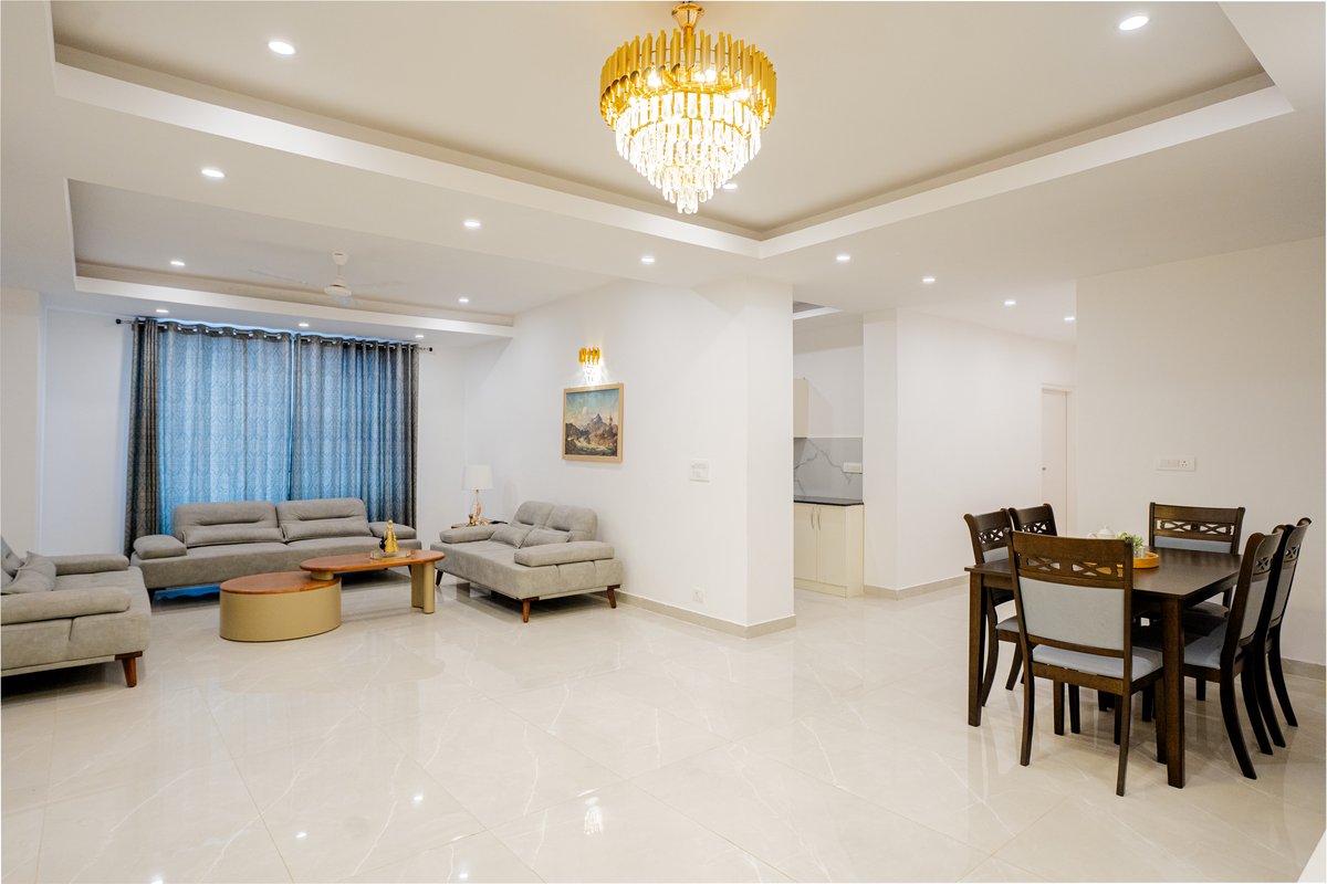 Elegant dining space render